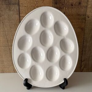 Vintage Ceramic Deviled Egg Plate